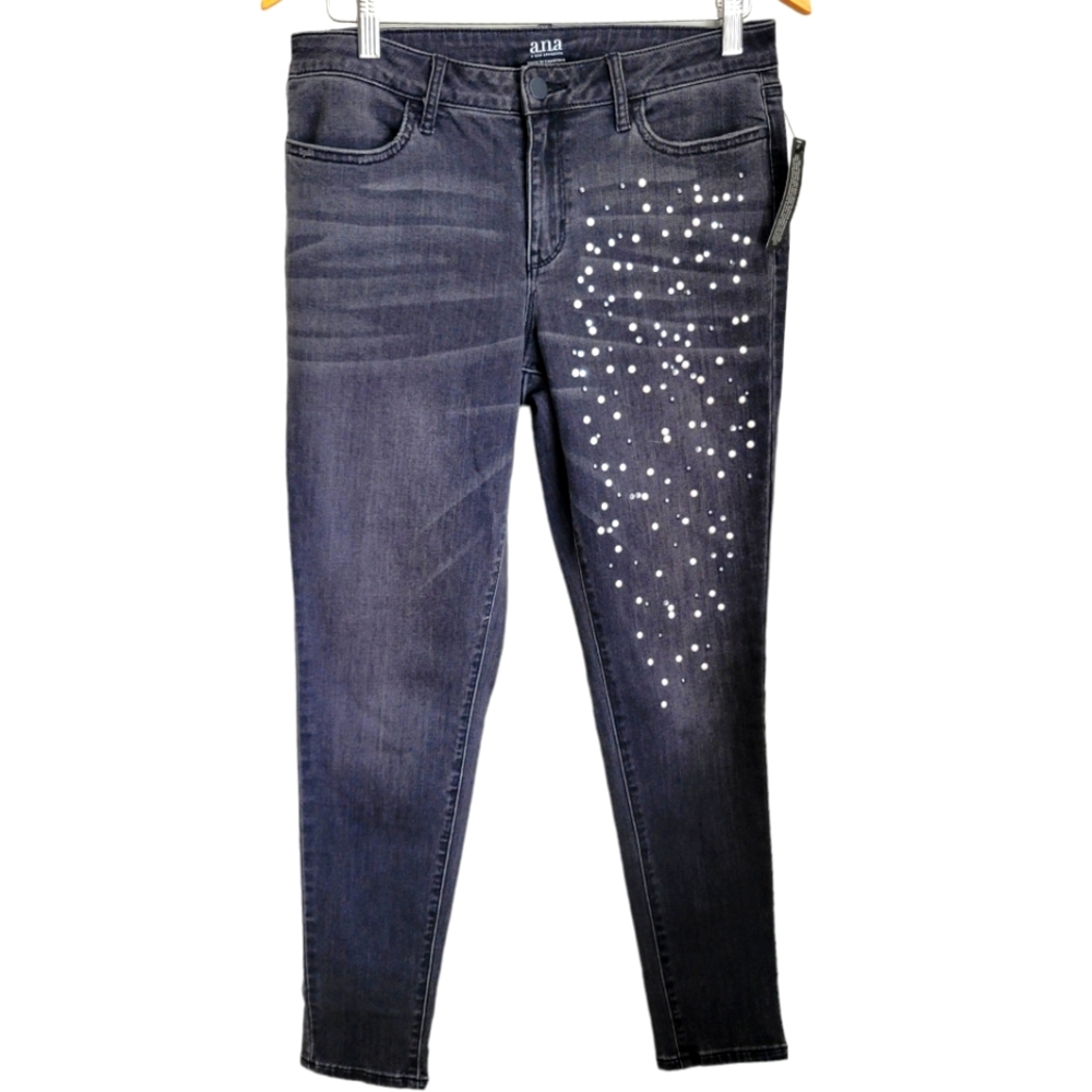 A.N.N The New Approach Jegging  Rhinestone Jeans Size 10 Black